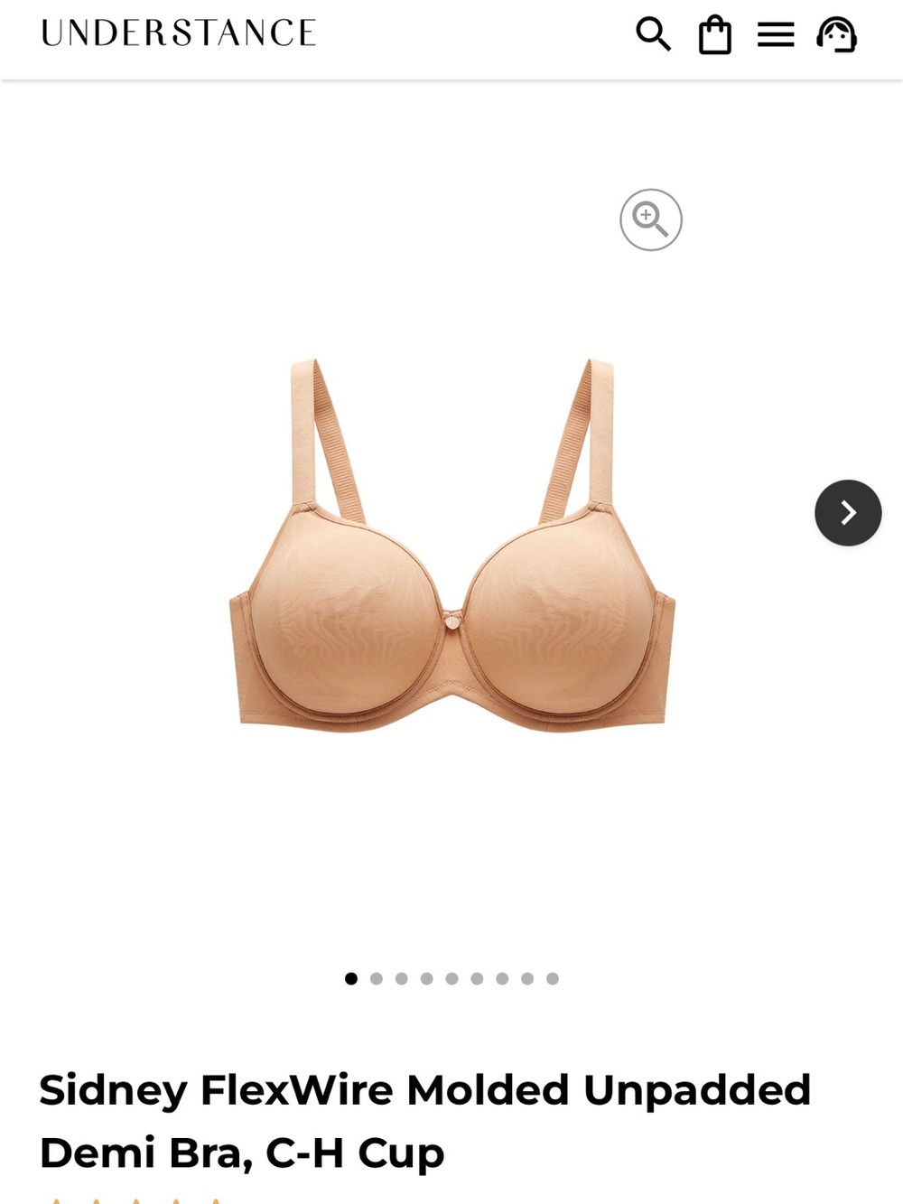 Understance Sidney FlexWire Molded Demi Bra in Cashew 36DDD